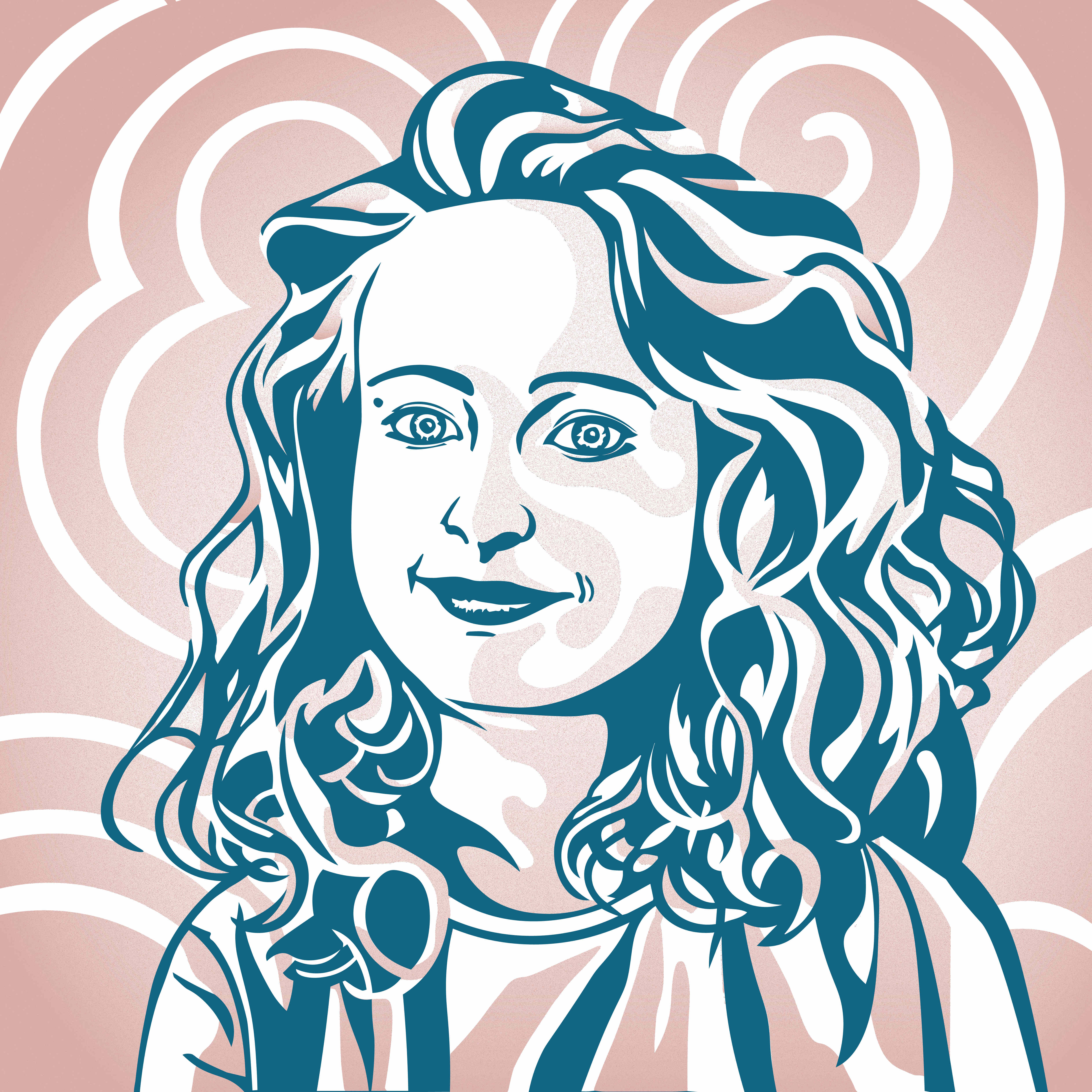 Portrait stylisé d'Aurore Turbiau réalisé par Newenn Turbiau